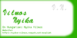 vilmos nyika business card